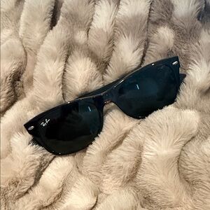 Ray-Ban Black Wayfarer-Style Sunglasses with Dark Lenses